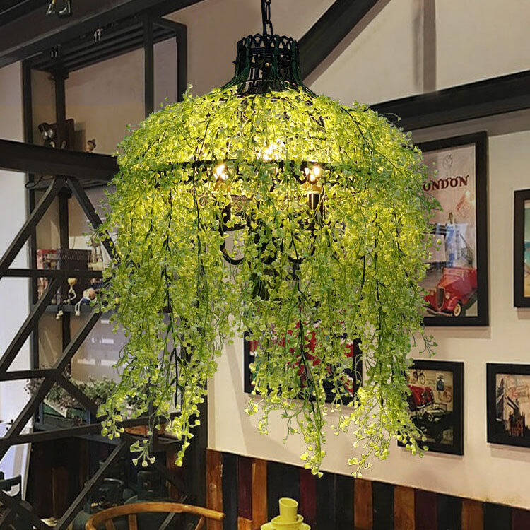 Botanical Vine 3-Light Modern Chandelier | Iron Frame Hanging Light