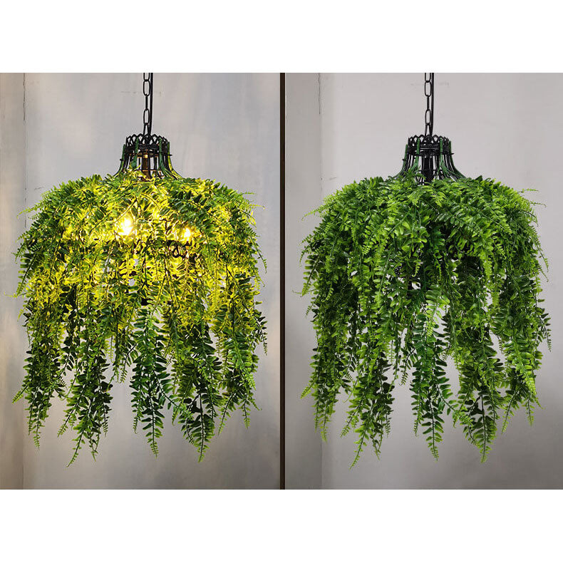 Botanical Vine 3-Light Modern Chandelier | Iron Frame Hanging Light