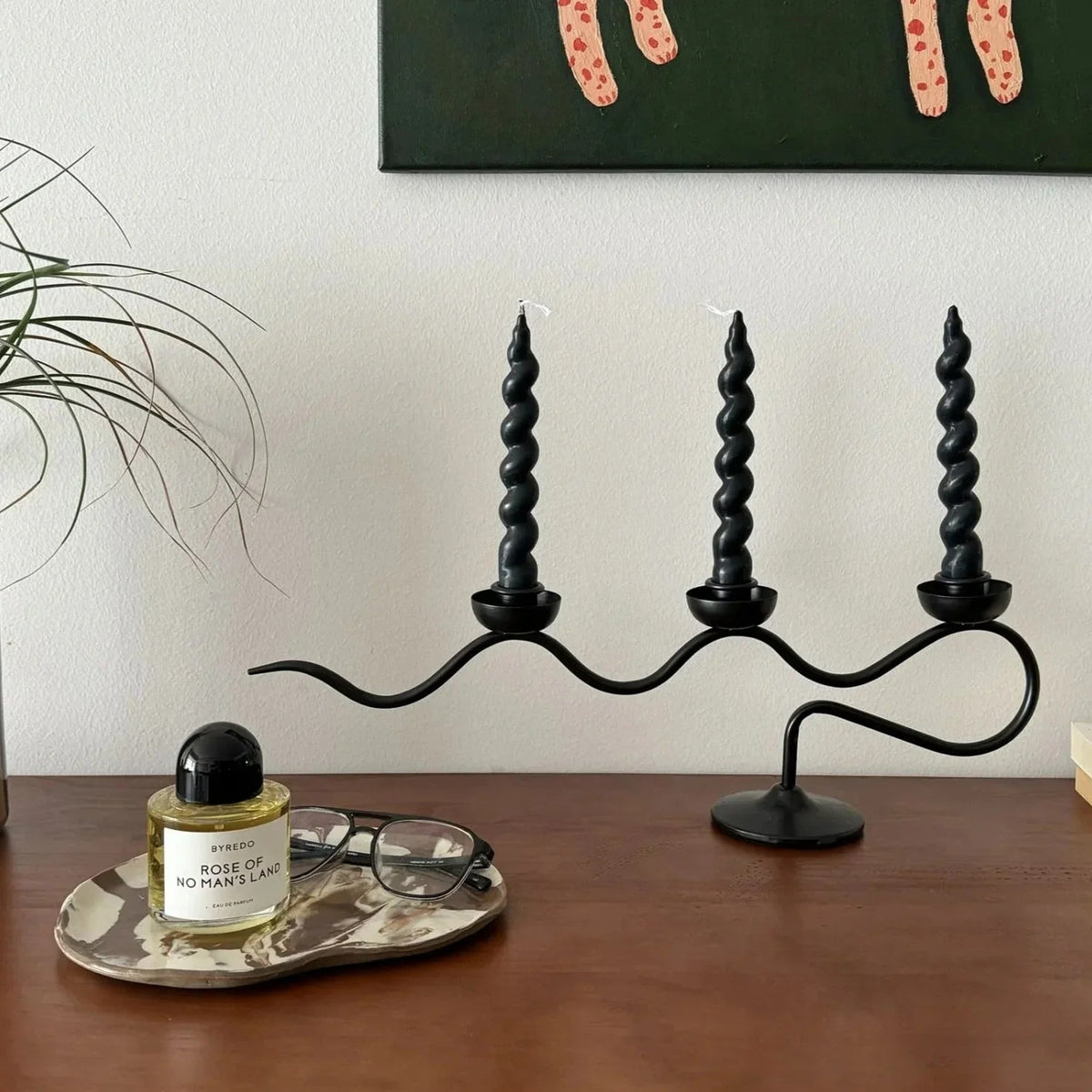 Wave Iron Candle Holder