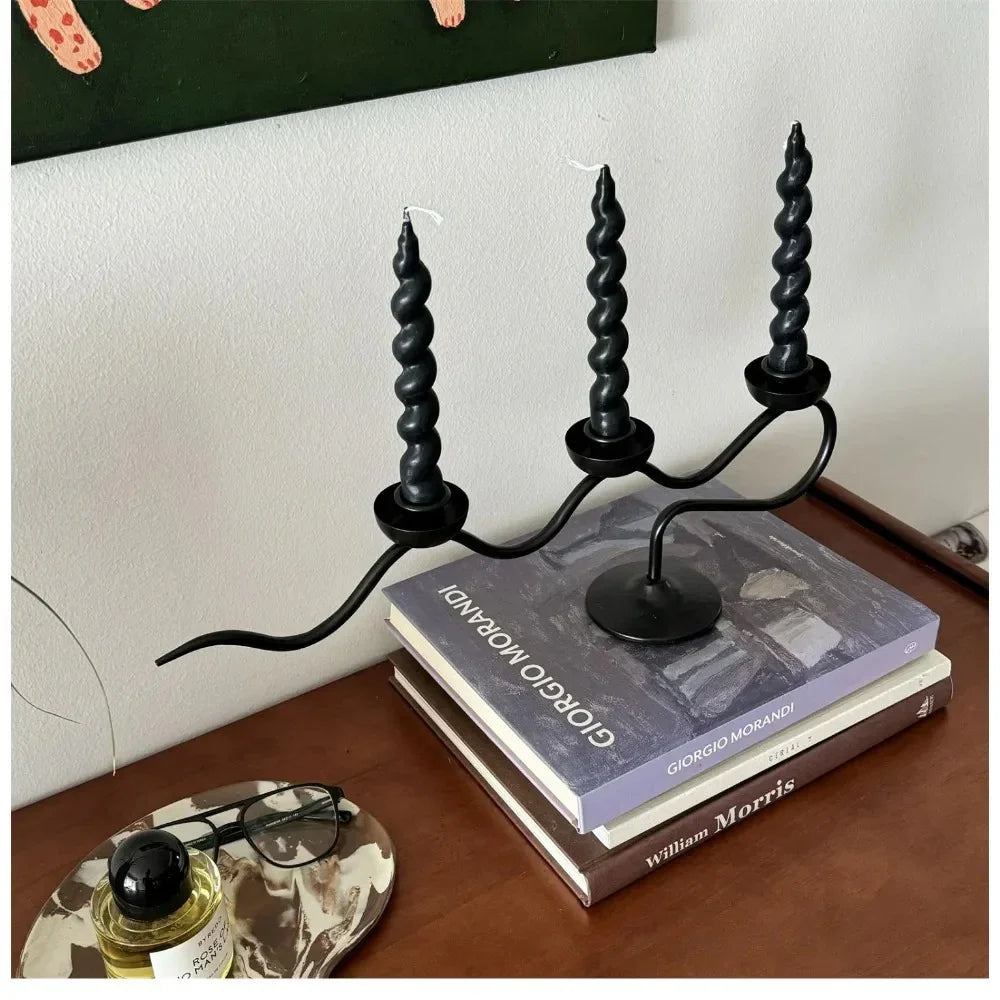 Wave Iron Candle Holder