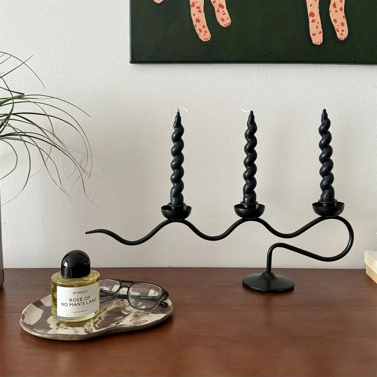 Wave Iron Candle Holder