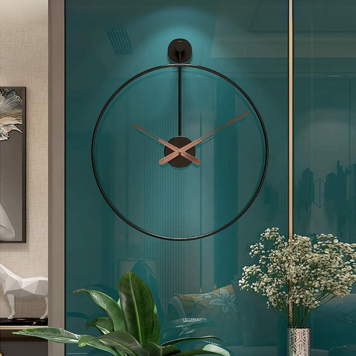 Elara Modern Wall Clock | 16-Inch Minimalist Design, Elegant Home Decor