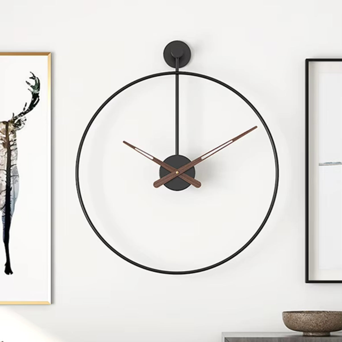 Elara Modern Wall Clock | 16-Inch Minimalist Design, Elegant Home Decor