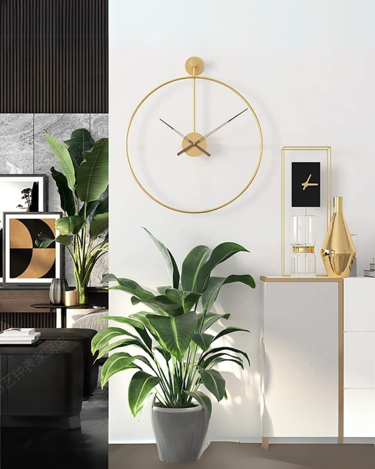 Elara Modern Wall Clock | 16-Inch Minimalist Design, Elegant Home Decor