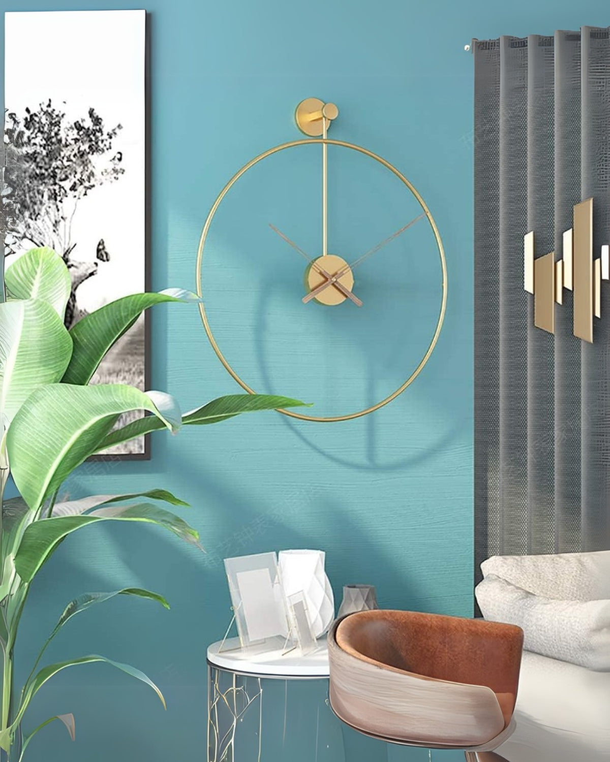 Elara Modern Wall Clock | 16-Inch Minimalist Design, Elegant Home Decor