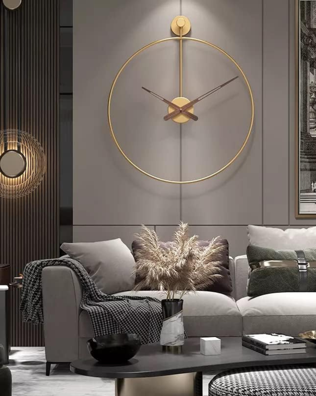 Elara Modern Wall Clock | 16-Inch Minimalist Design, Elegant Home Decor