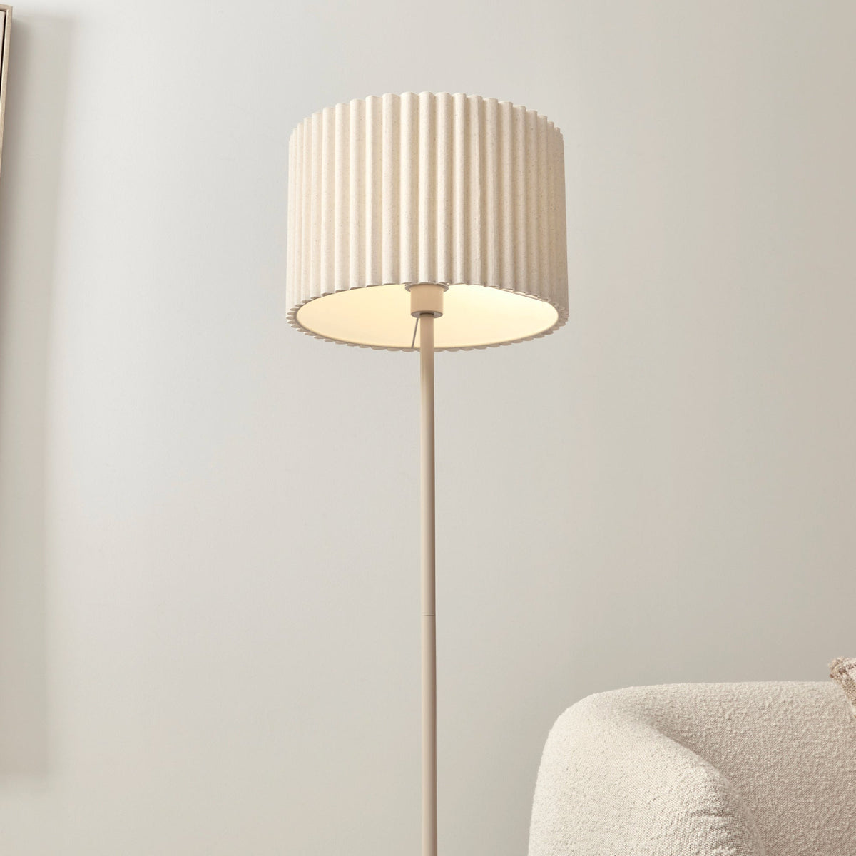 Neutral Fabric Floor Lamp