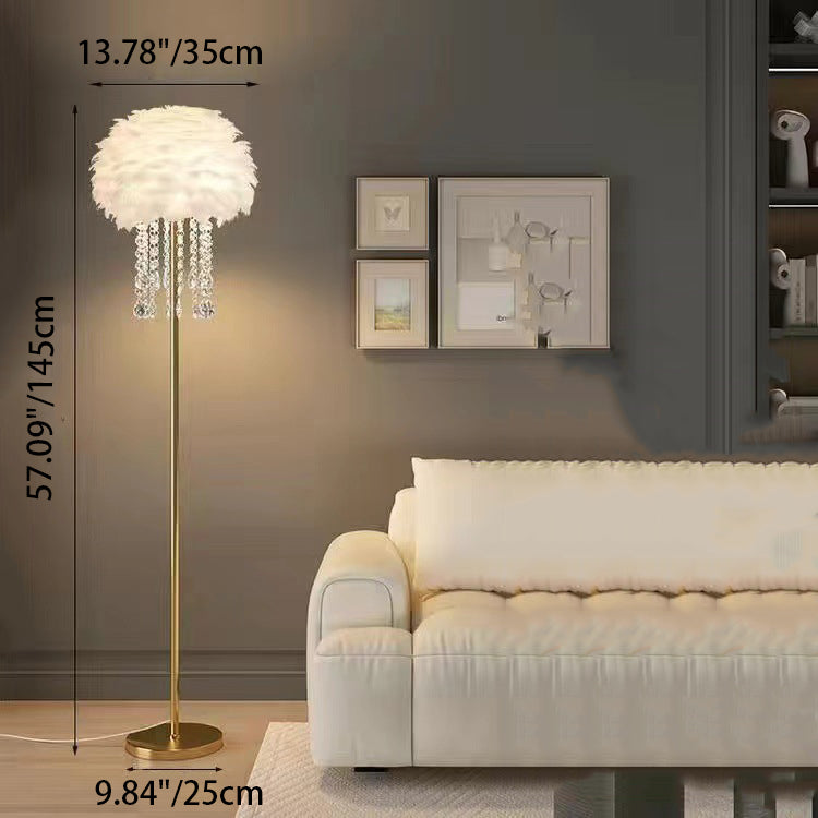 Celestine Feather Glow Floor Lamp