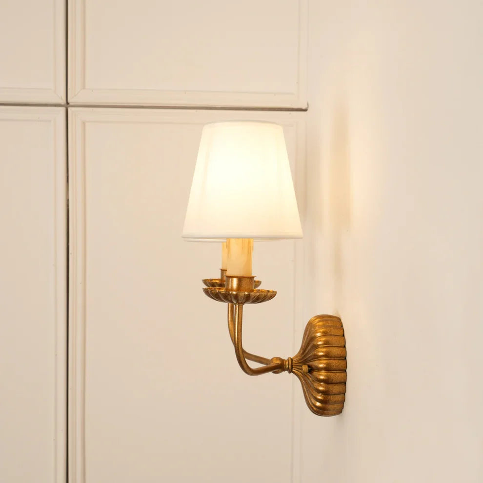 Vintage Gold Leaf Wall Lamp