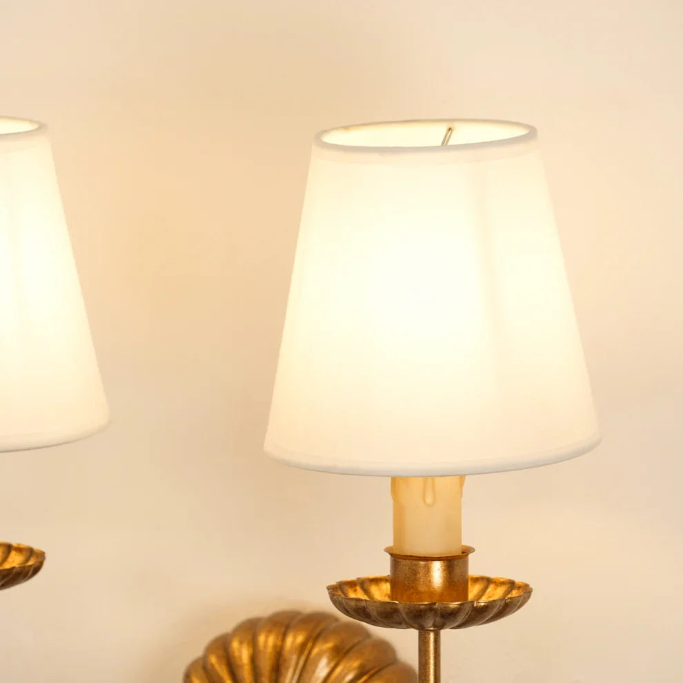 Vintage Gold Leaf Wall Lamp