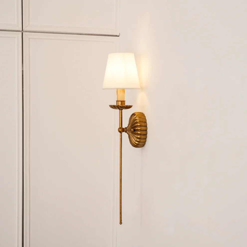 Vintage Gold Leaf Wall Lamp