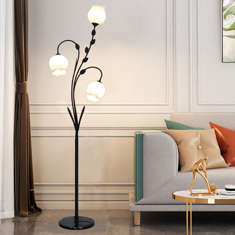 Calista Black Frame Floor Lamp