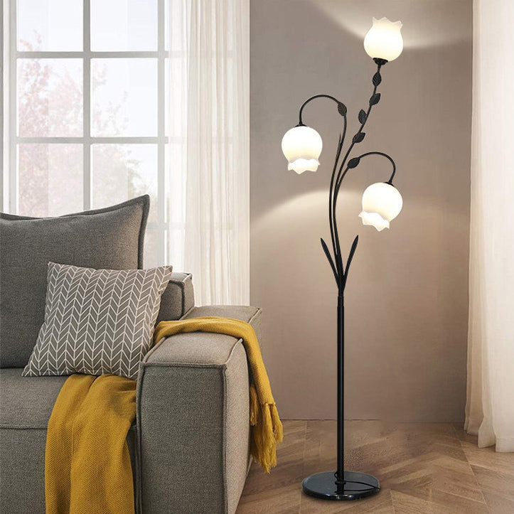 Calista Black Frame Floor Lamp