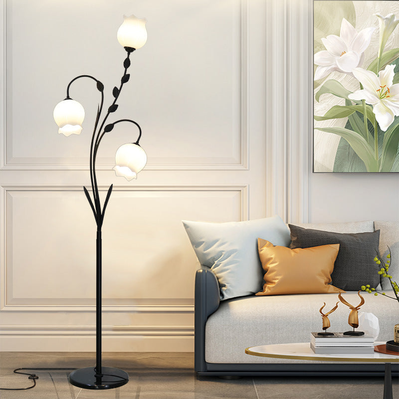 Calista Black Frame Floor Lamp