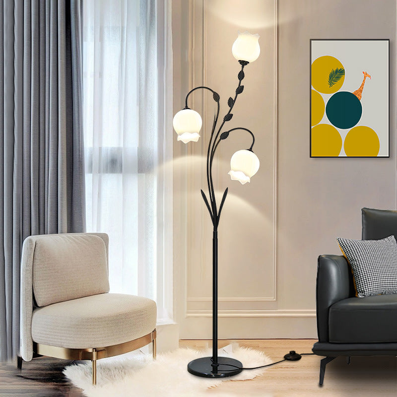 Calista Black Frame Floor Lamp