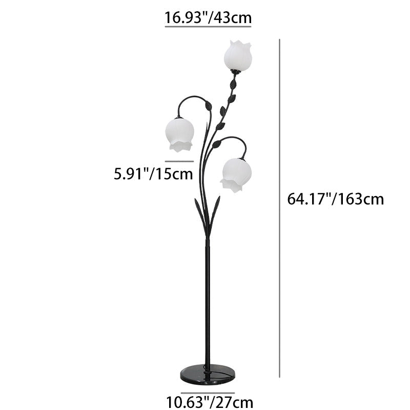 Calista Black Frame Floor Lamp
