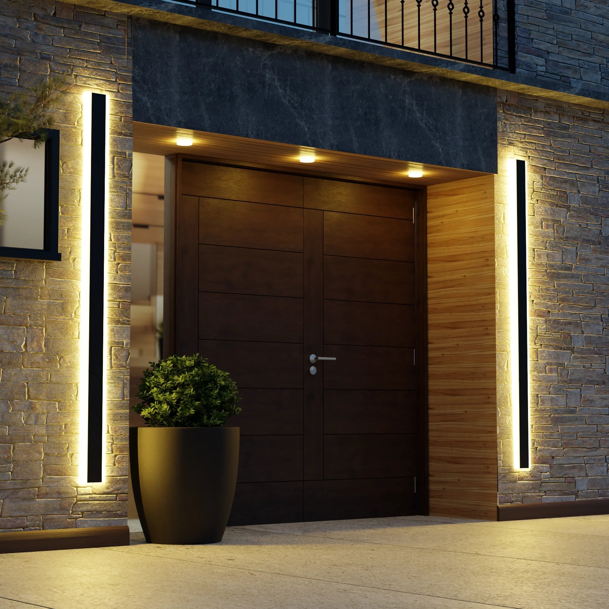 Gatliny Wall Sconce | Waterproof LED, Multiple Lighting Modes