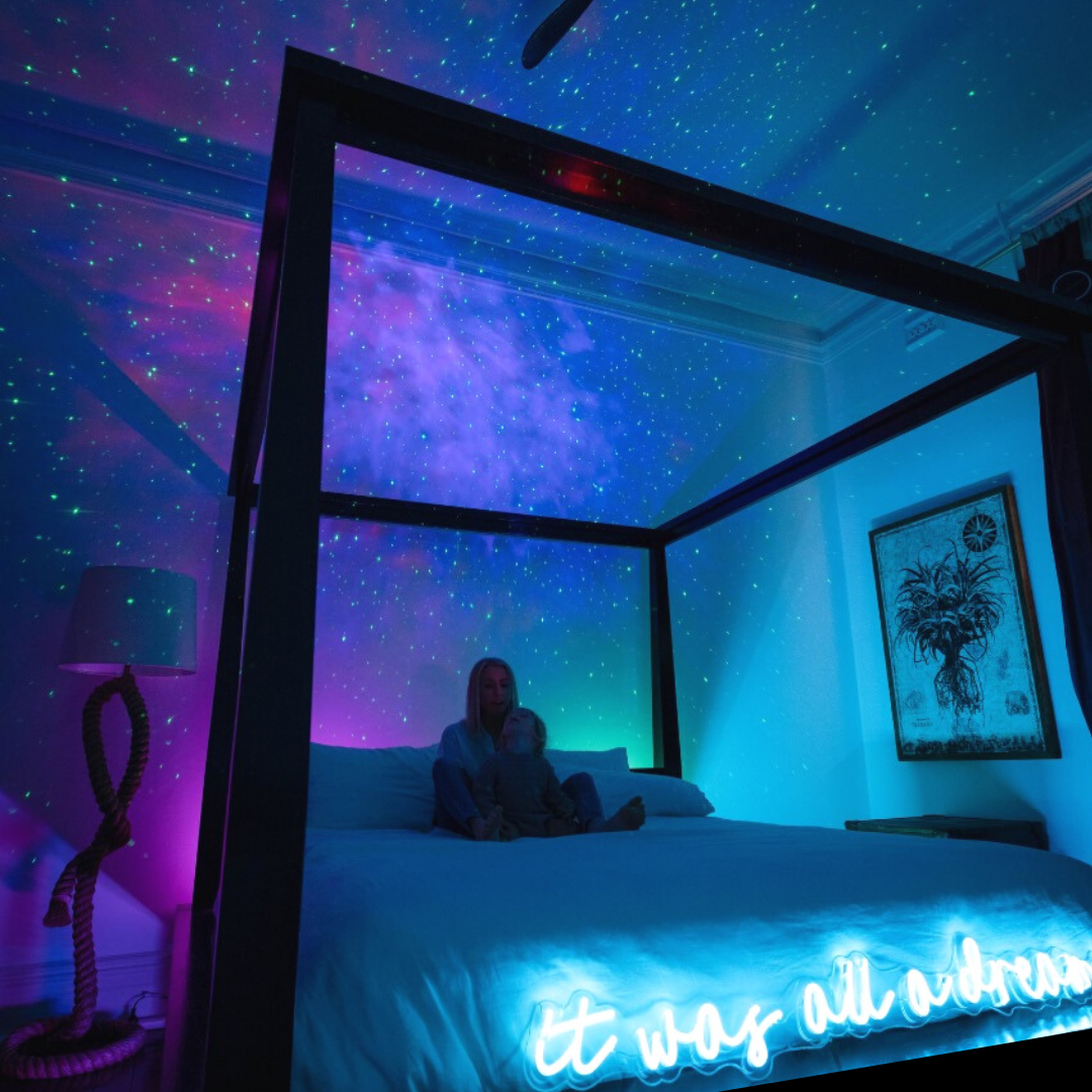 NebulaGlow Galaxy Projector | 21 Colors, Bluetooth Speaker, USB Powered