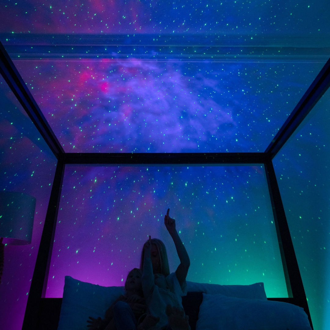 NebulaGlow Galaxy Projector | 21 Colors, Bluetooth Speaker, USB Powered