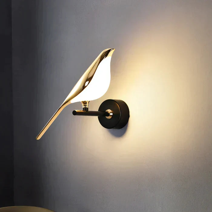 LED Aviary Bird Wall Light Aluminium Acrylic 3000K