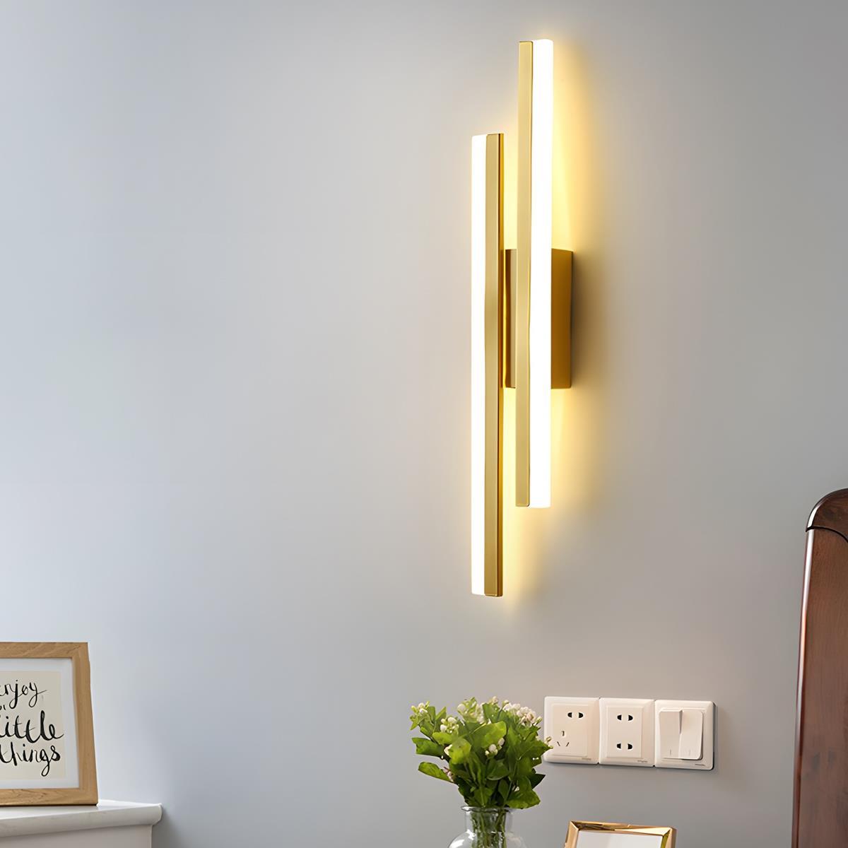 LumaLine LED Wall Lamp | Modern H-Frame Accent Sconce