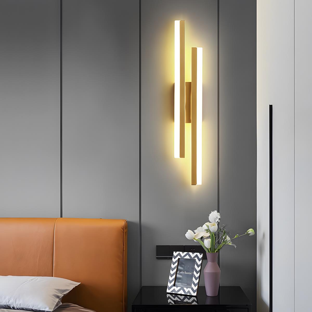 LumaLine LED Wall Lamp | Modern H-Frame Accent Sconce