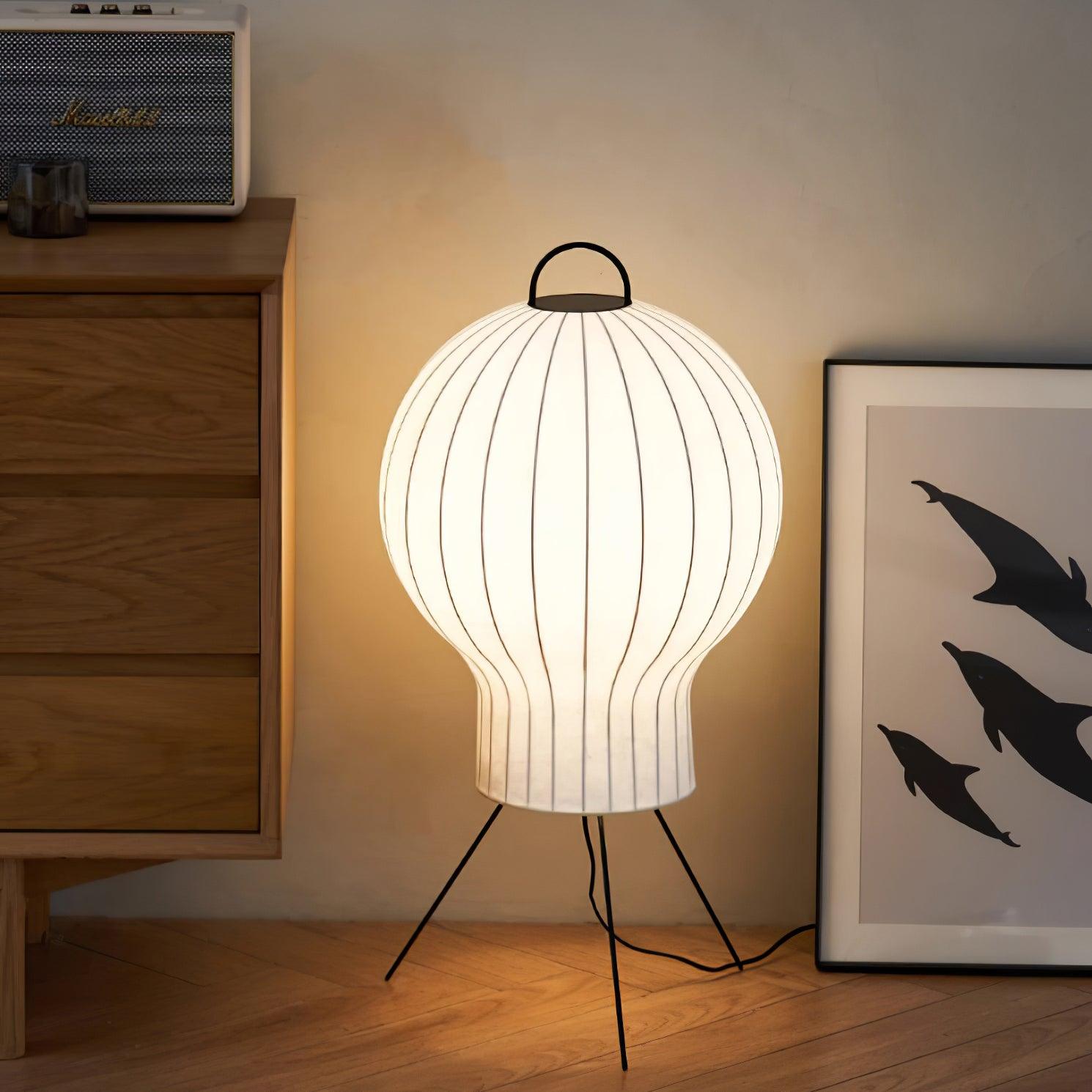 Ravelle Silk Floor Lamp | Handcrafted Shade & Foot Switch