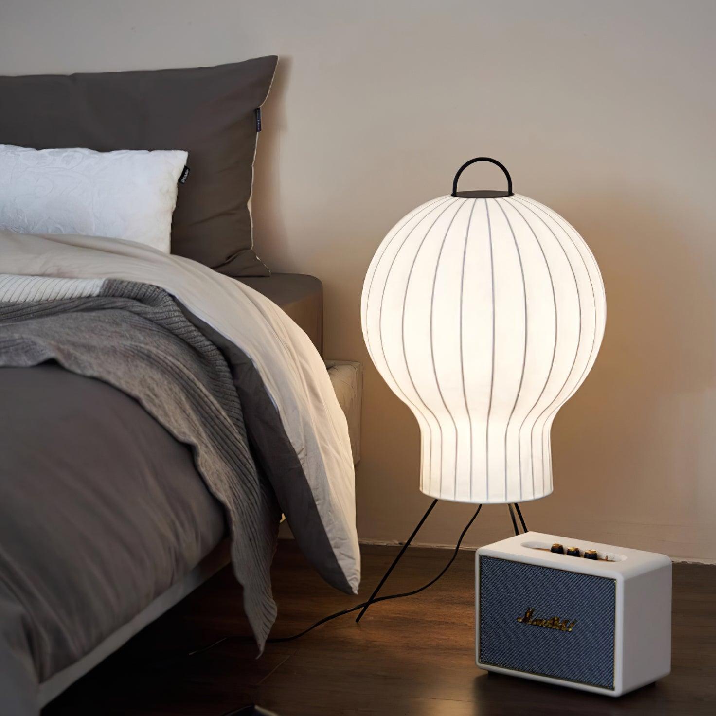 Ravelle Silk Floor Lamp | Handcrafted Shade & Foot Switch