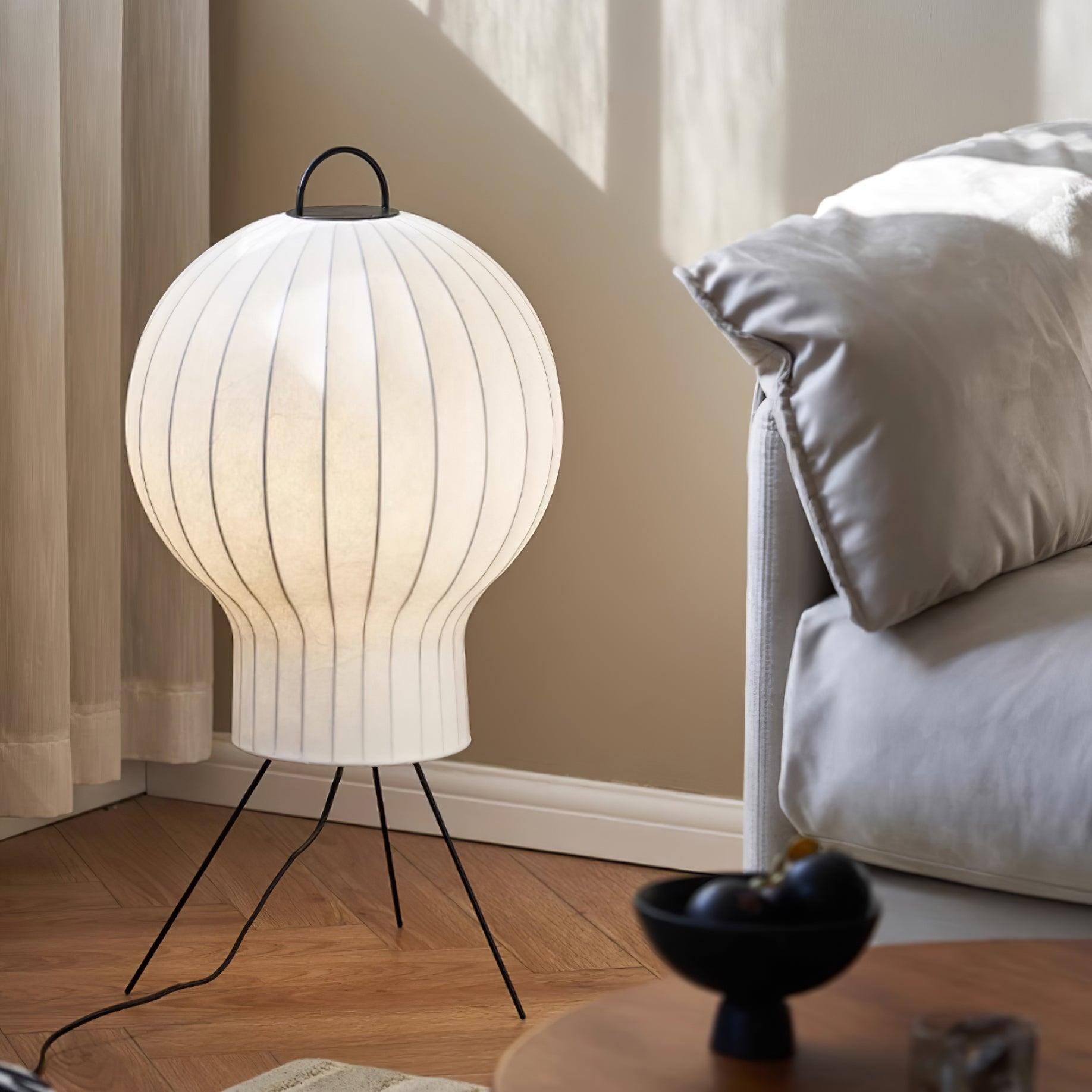Ravelle Silk Floor Lamp | Handcrafted Shade & Foot Switch