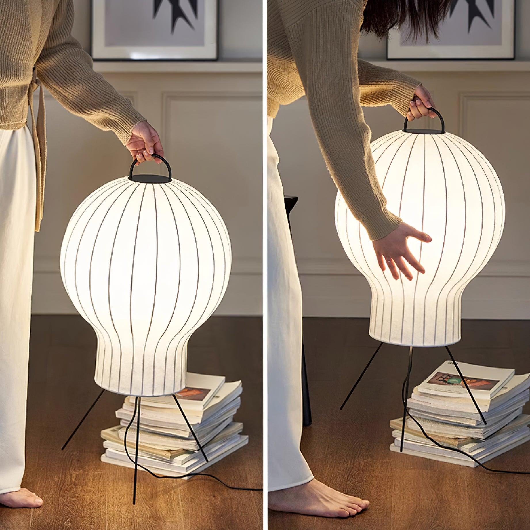Ravelle Silk Floor Lamp | Handcrafted Shade & Foot Switch