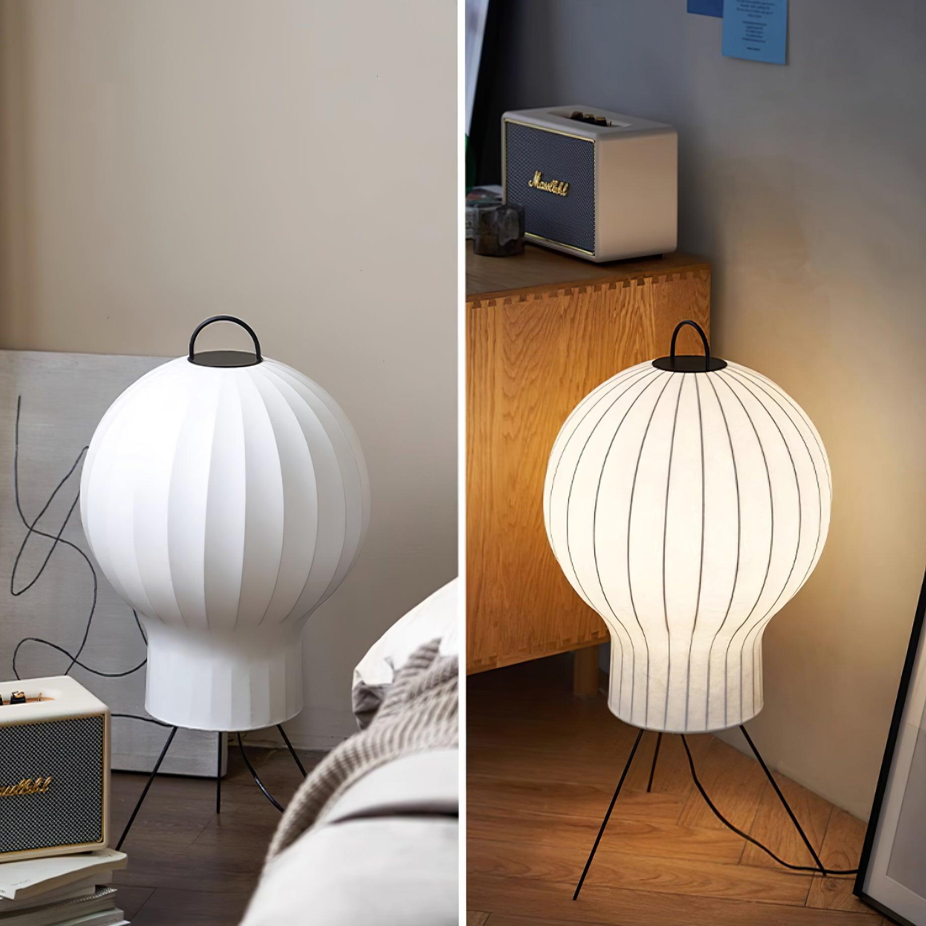 Ravelle Silk Floor Lamp | Handcrafted Shade & Foot Switch