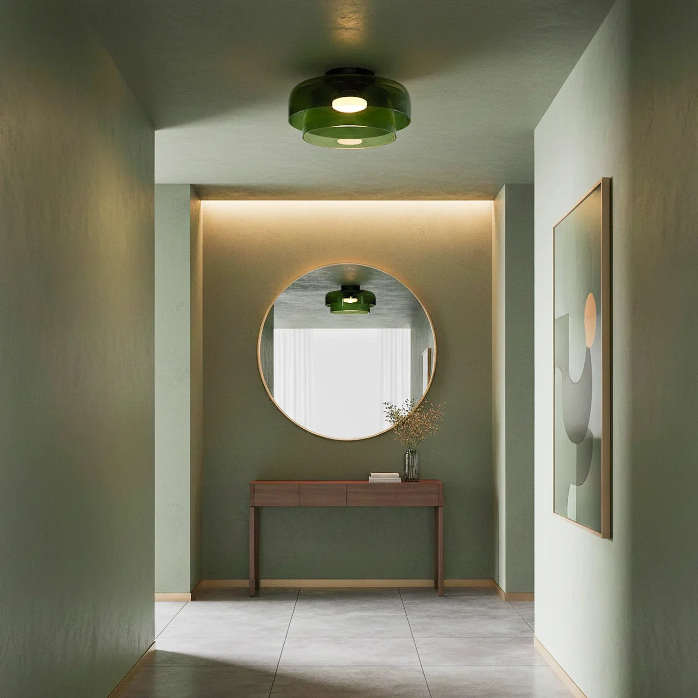 Aurora Layered Glass Ceiling Lamp