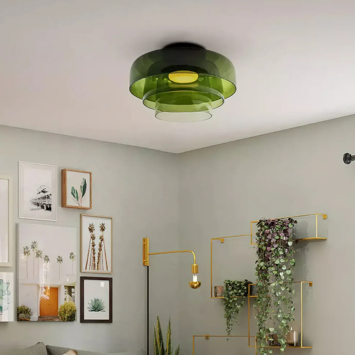 Aurora Layered Glass Ceiling Lamp