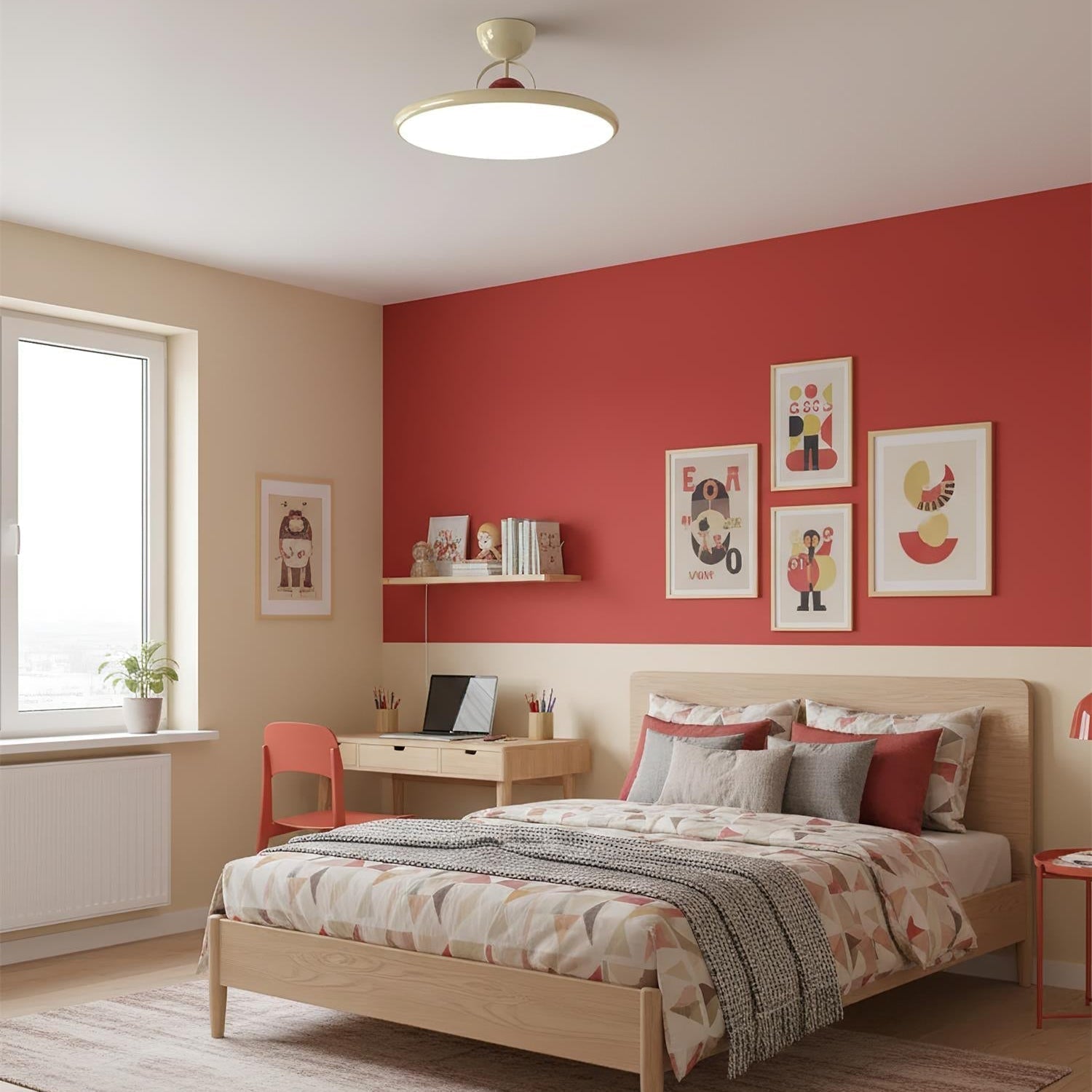 Curved Modern LED Ceiling Lamp