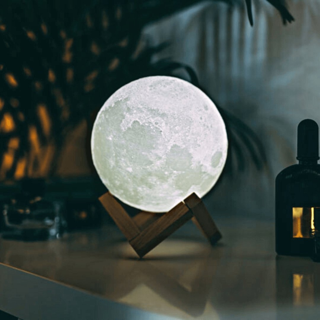 Lunara Moon Light | 3D Printed, Rechargeable, Touch Control