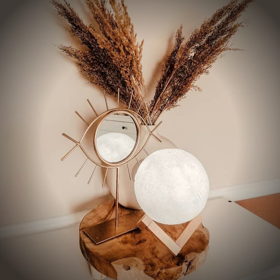 Lunara Moon Light | 3D Printed, Rechargeable, Touch Control