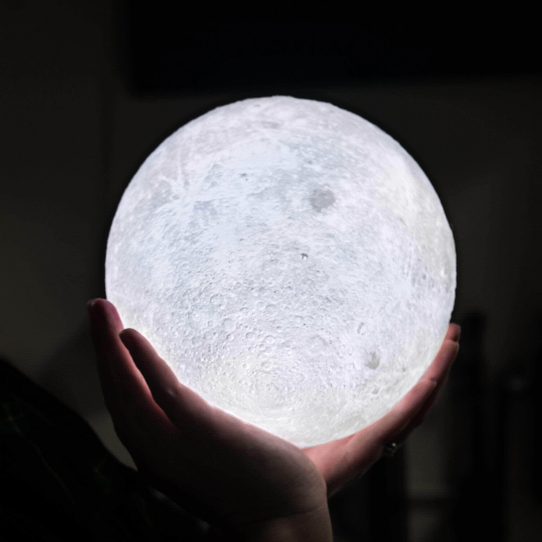 Lunara Moon Light | 3D Printed, Rechargeable, Touch Control