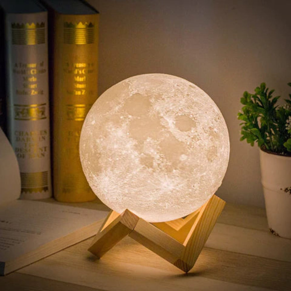 Lunara Moon Light | 3D Printed, Rechargeable, Touch Control