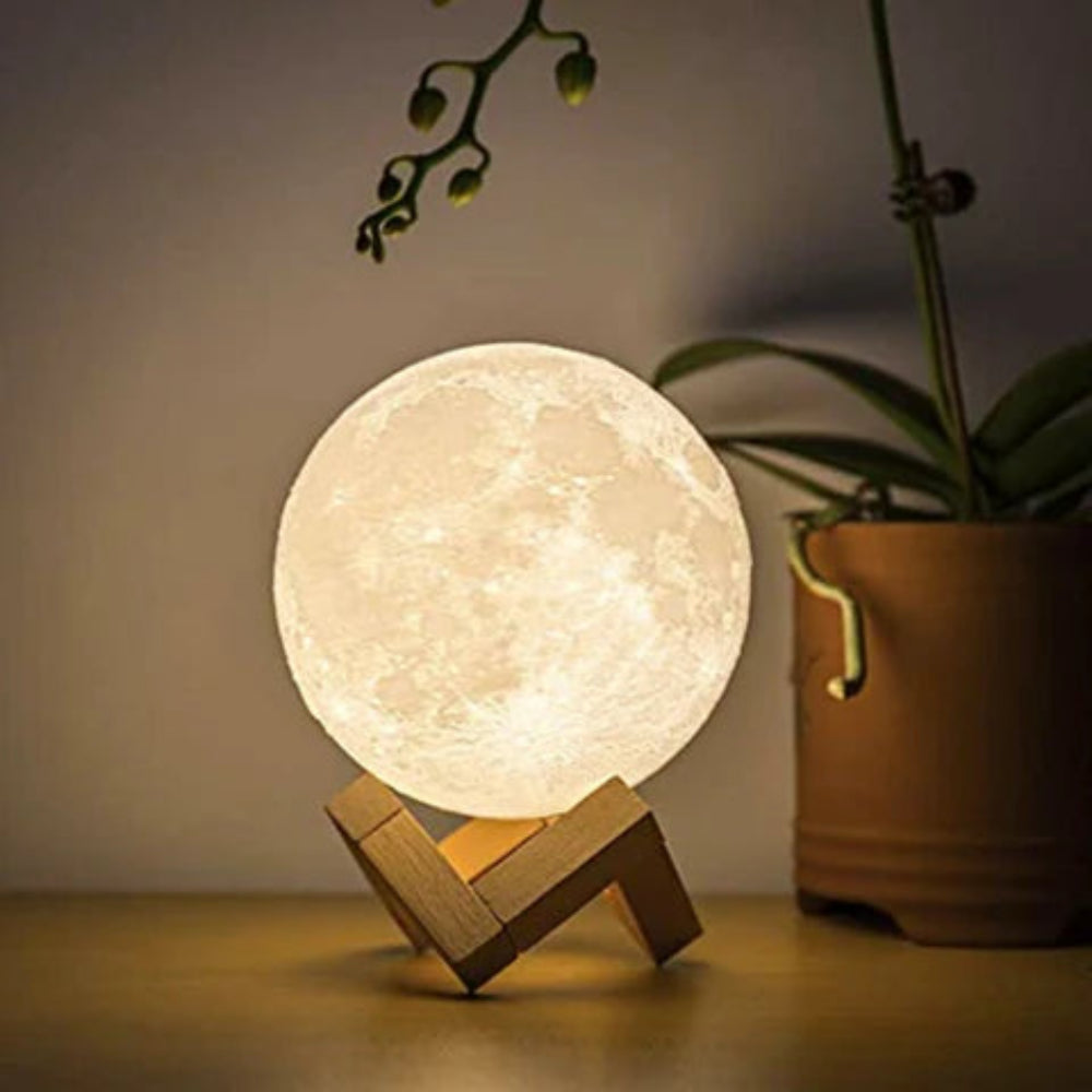 Lunara Moon Light | 3D Printed, Rechargeable, Touch Control