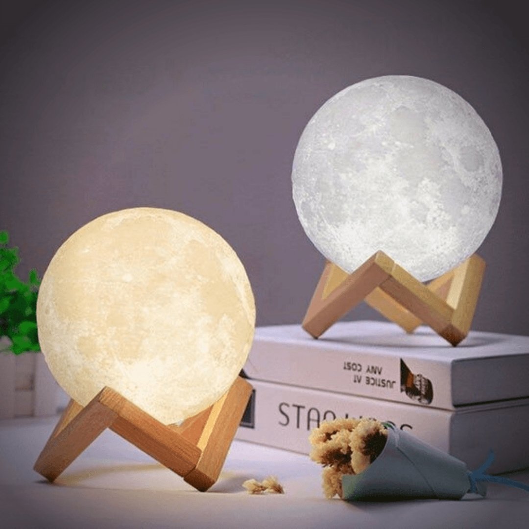 Lunara Moon Light | 3D Printed, Rechargeable, Touch Control