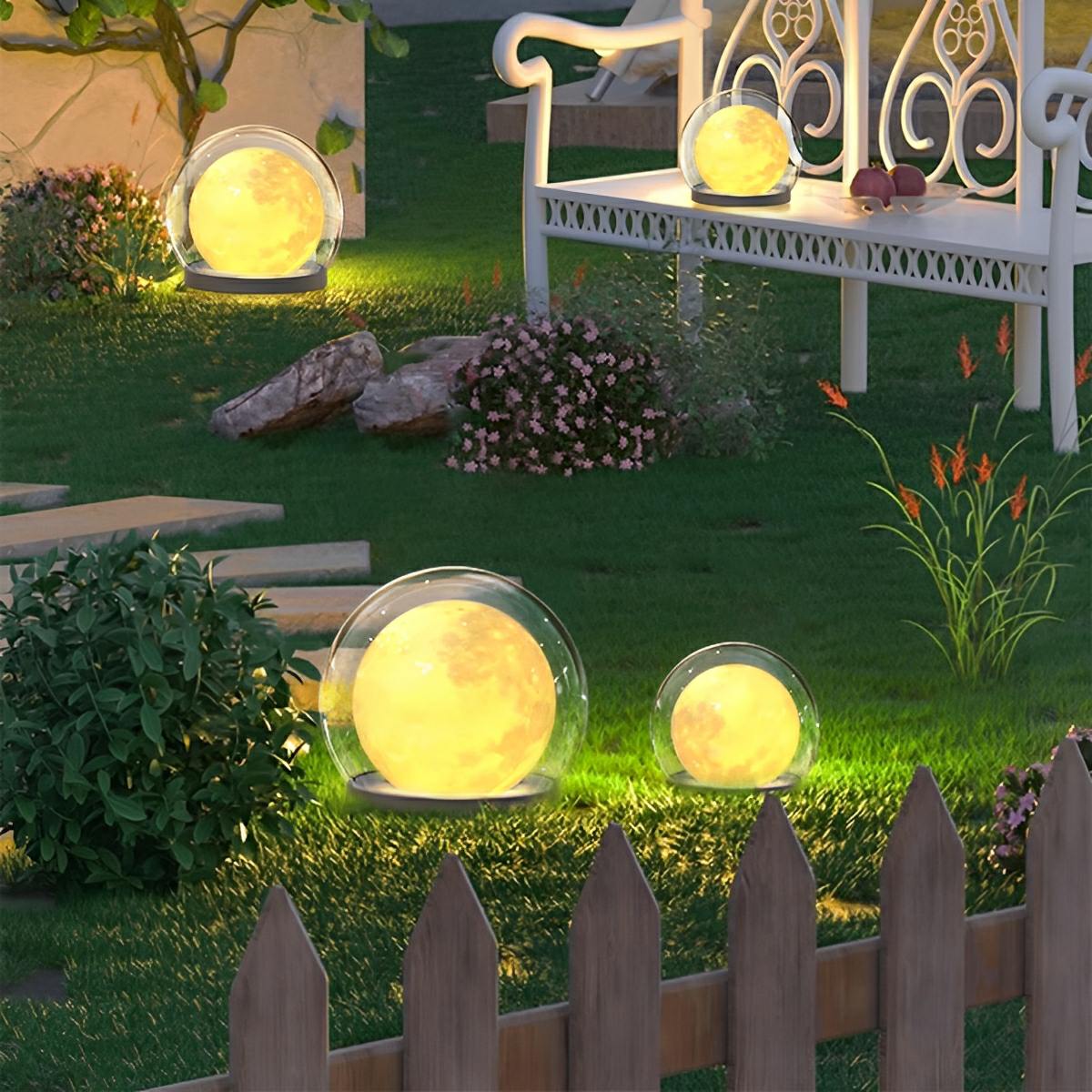 Waterproof Moon Bubble Post Outdoor Light