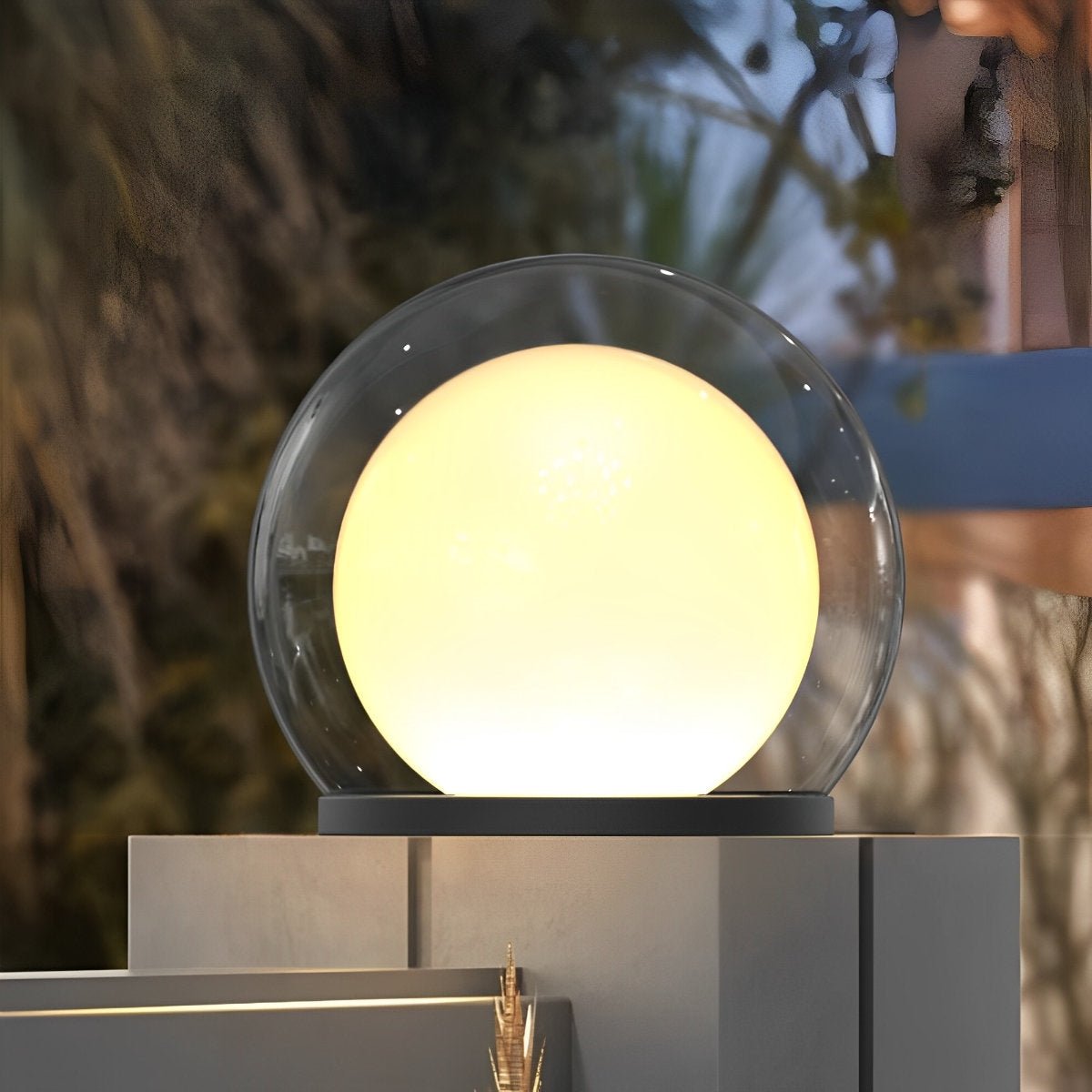 Waterproof Moon Bubble Post Outdoor Light