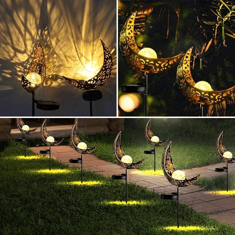 Selene Solar Garden Light | Decorative Outdoor Half-Moon Lamp