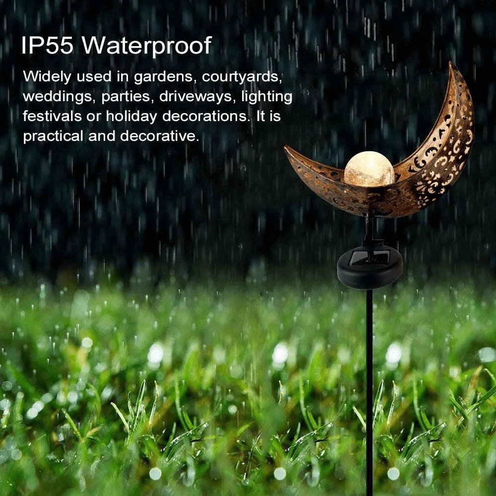 Selene Solar Garden Light | Decorative Outdoor Half-Moon Lamp