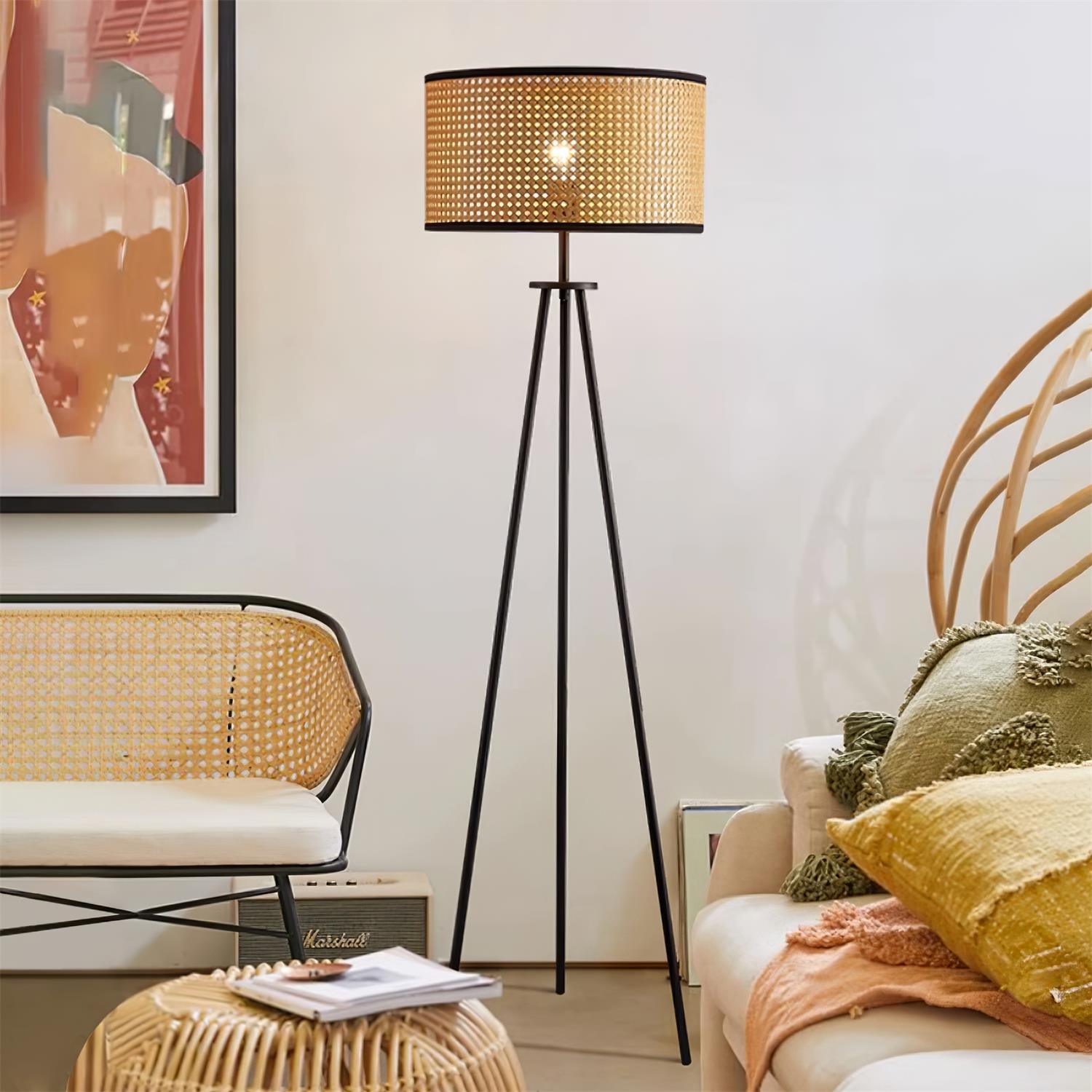 Rowan Woven Rattan Floor Lamp