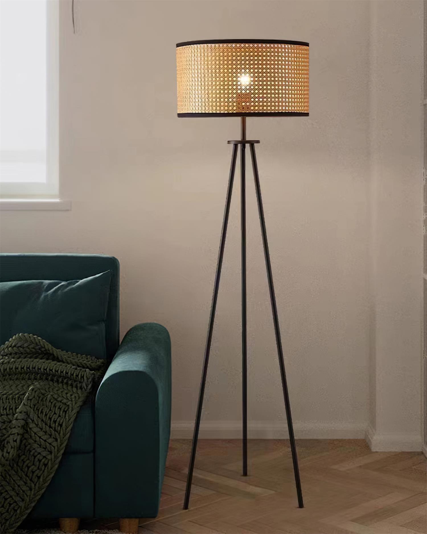 Rowan Woven Rattan Floor Lamp
