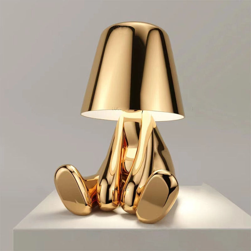 Metallic Figurine Table Lamp