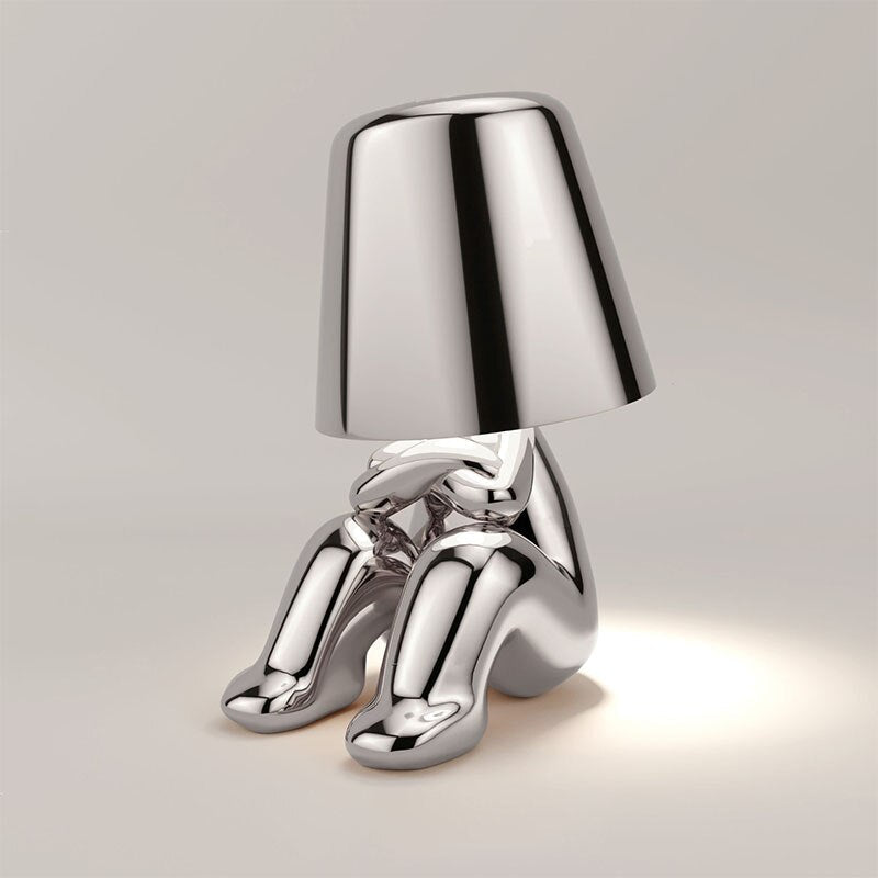 Metallic Figurine Table Lamp