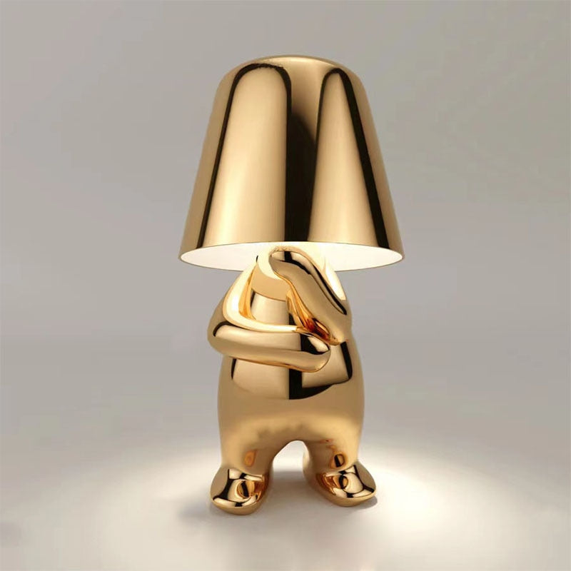 Metallic Figurine Table Lamp