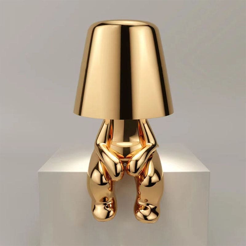 Metallic Figurine Table Lamp